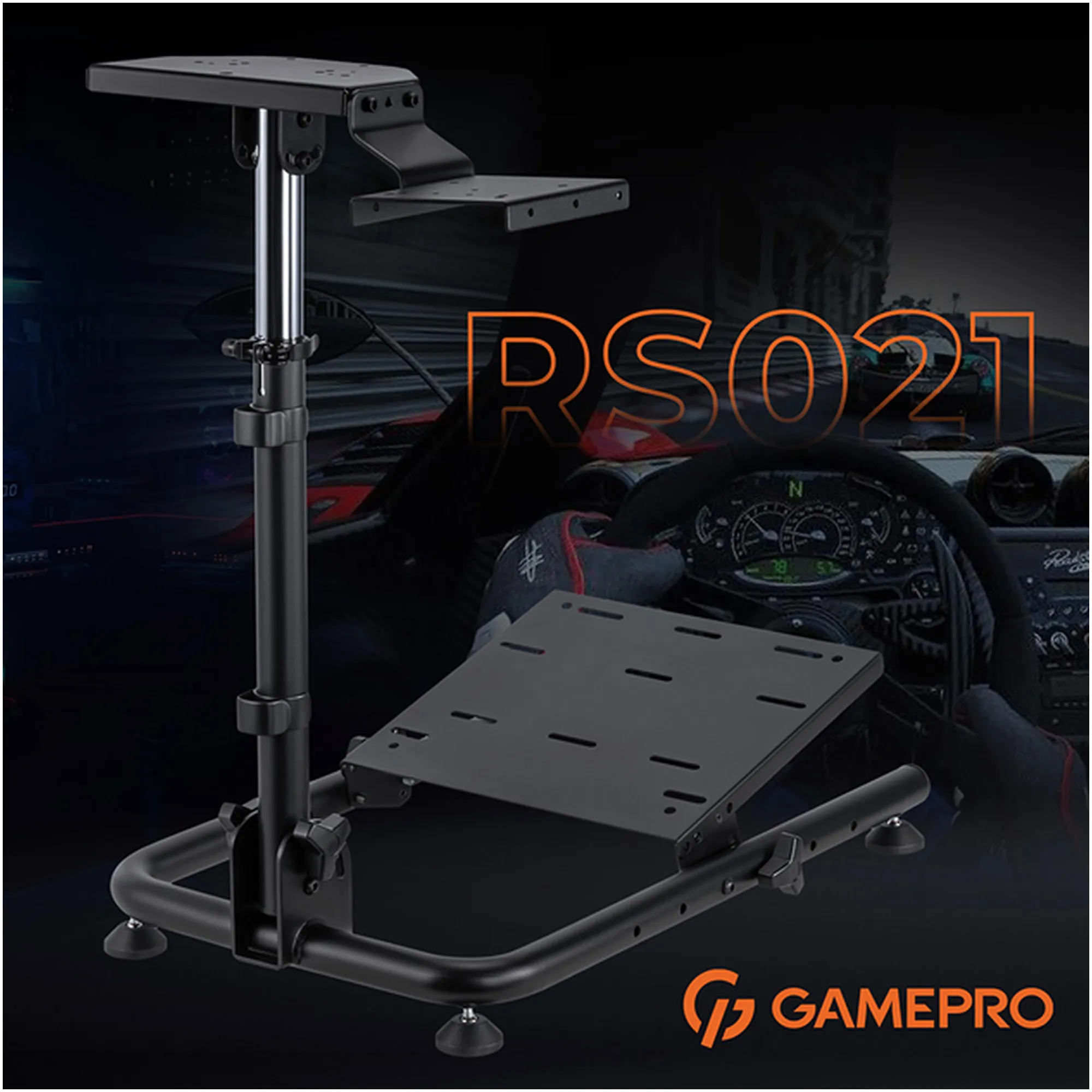 Купить Стенд для крепления руля, коробки передач и педалей GamePro RS021 Black - фото 8