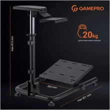 Купить Стенд для крепления руля, коробки передач и педалей GamePro RS021 Black - фото 12