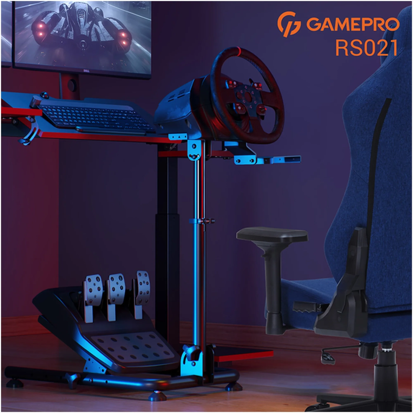 Купить Стенд для крепления руля, коробки передач и педалей GamePro RS021 Black - фото 16