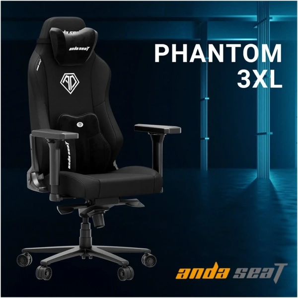 Купити Крісло для геймерів Anda Seat Phantom 3 XL Black Fabric (AD18XL-52-B-F-B01) - фото 9