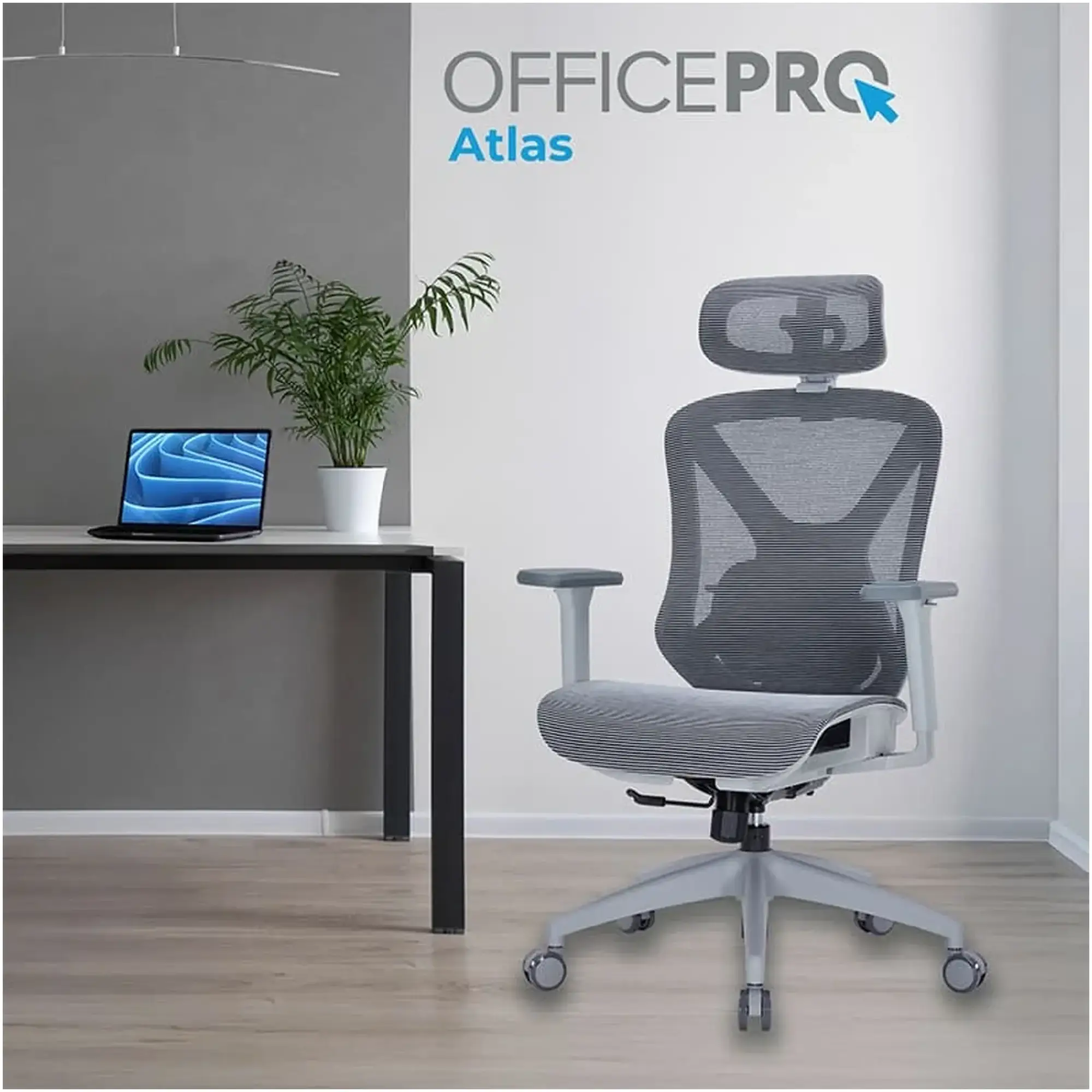Купить Кресло офисное Officepro Atlas OC630-G-DG-DG Gray/Dark Gray - фото 8