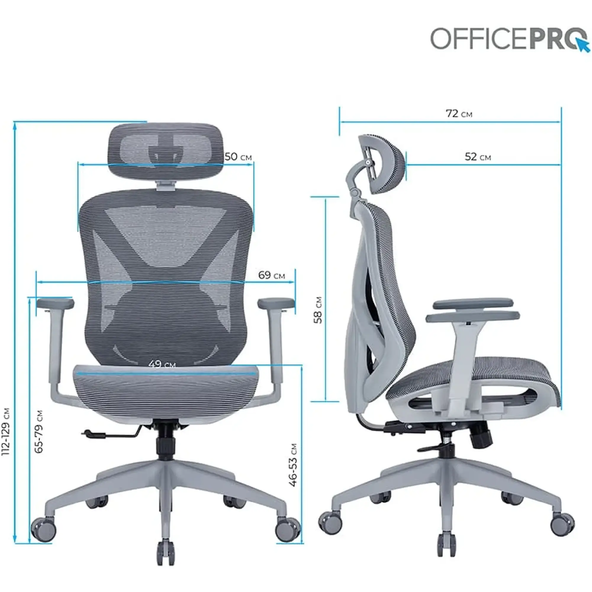 Купить Кресло офисное Officepro Atlas OC630-G-DG-DG Gray/Dark Gray - фото 15