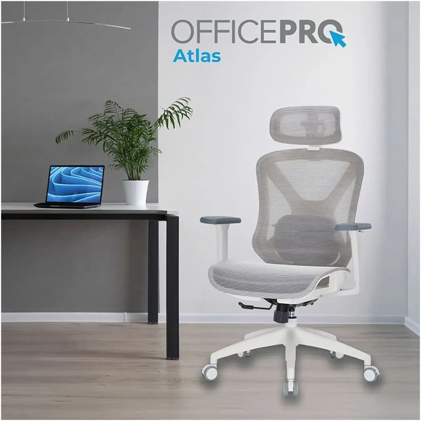 Купить Кресло офисное Officepro Atlas OC630-W-LG-LG White/Light Gray - фото 7