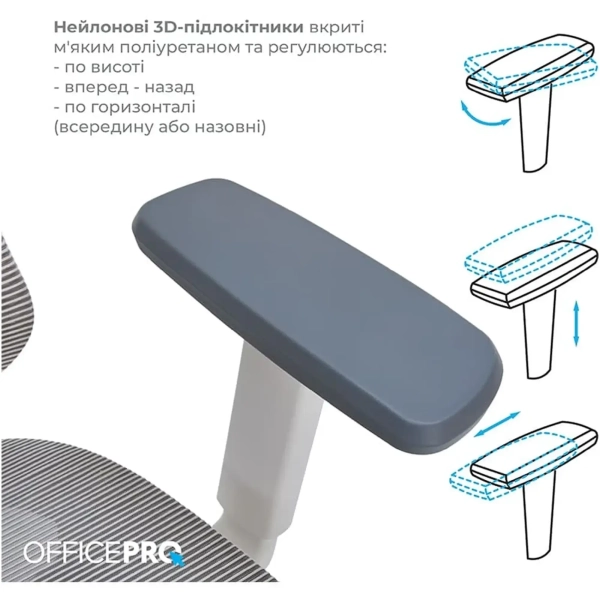 Купить Кресло офисное Officepro Atlas OC630-W-LG-LG White/Light Gray - фото 11