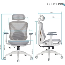 Купить Кресло офисное Officepro Atlas OC630-W-LG-LG White/Light Gray - фото 14