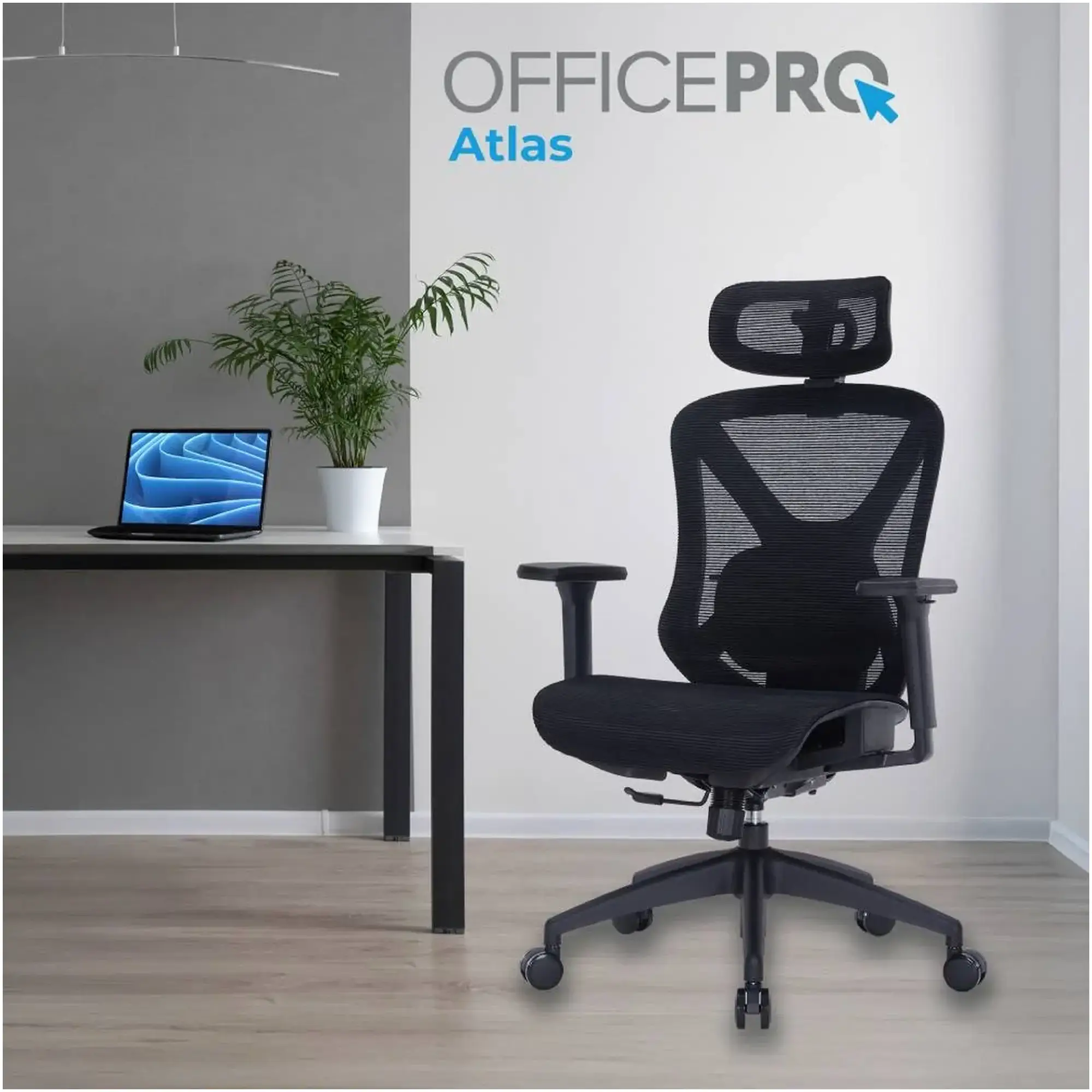Купить Кресло офисное Officepro Atlas OC630-B-B-B Black - фото 7