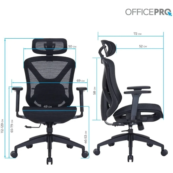 Купить Кресло офисное Officepro Atlas OC630-B-B-B Black - фото 16