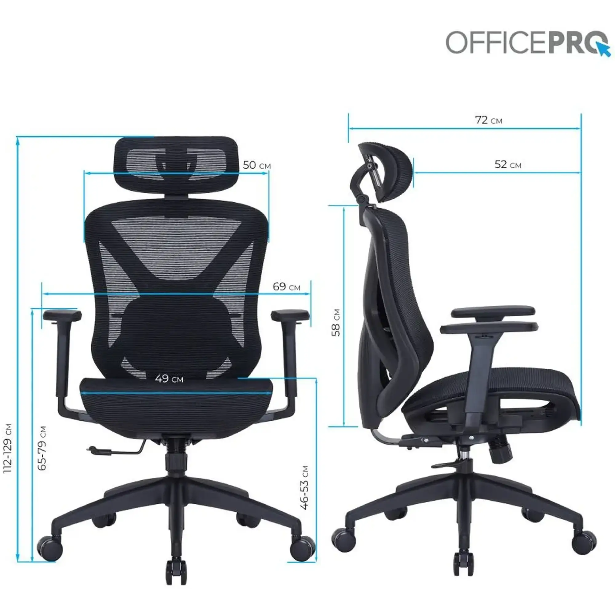 Купить Кресло офисное Officepro Atlas OC630-B-B-B Black - фото 16