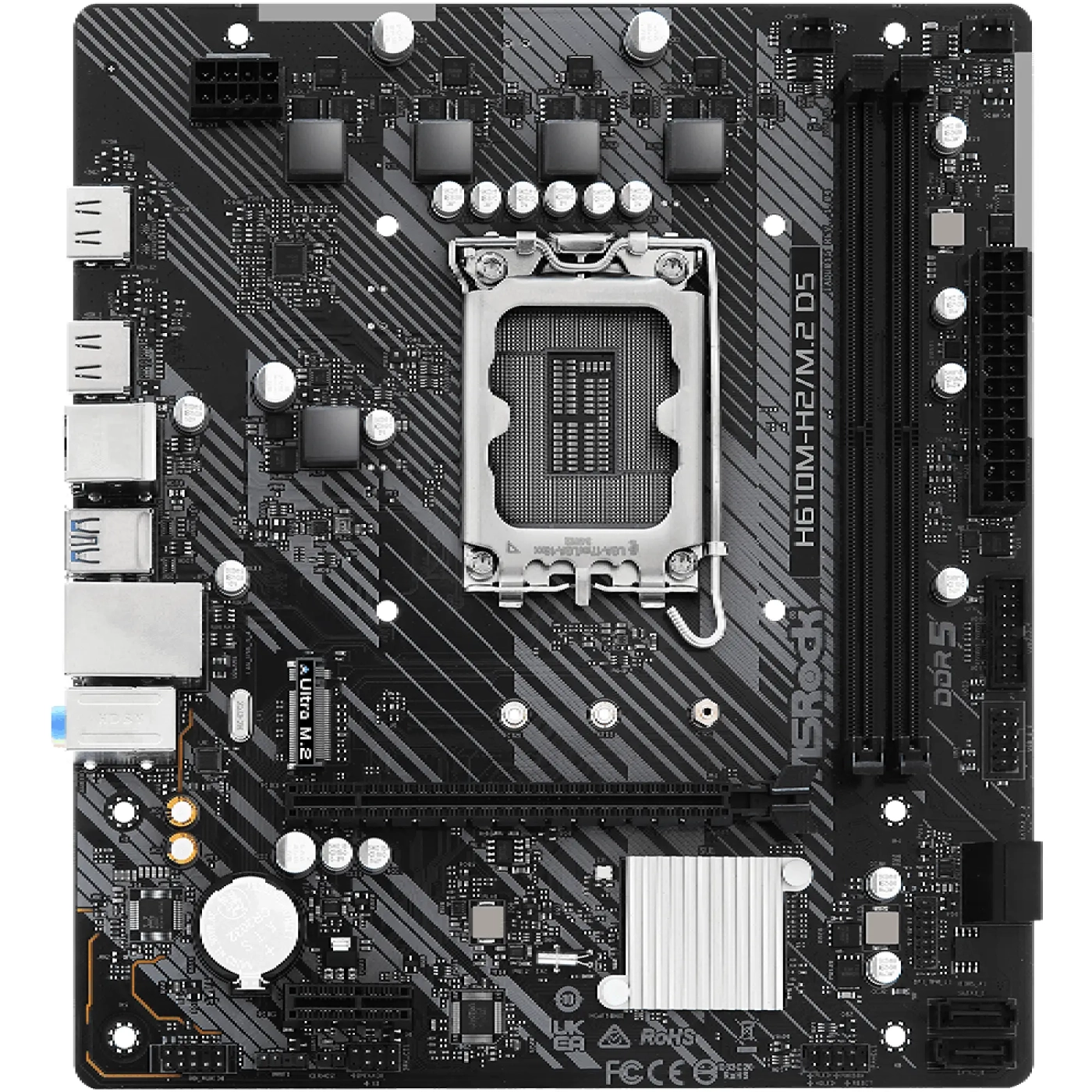 Купить Материнская плата ASRock H610M-H2/M.2+ D5 - фото 1