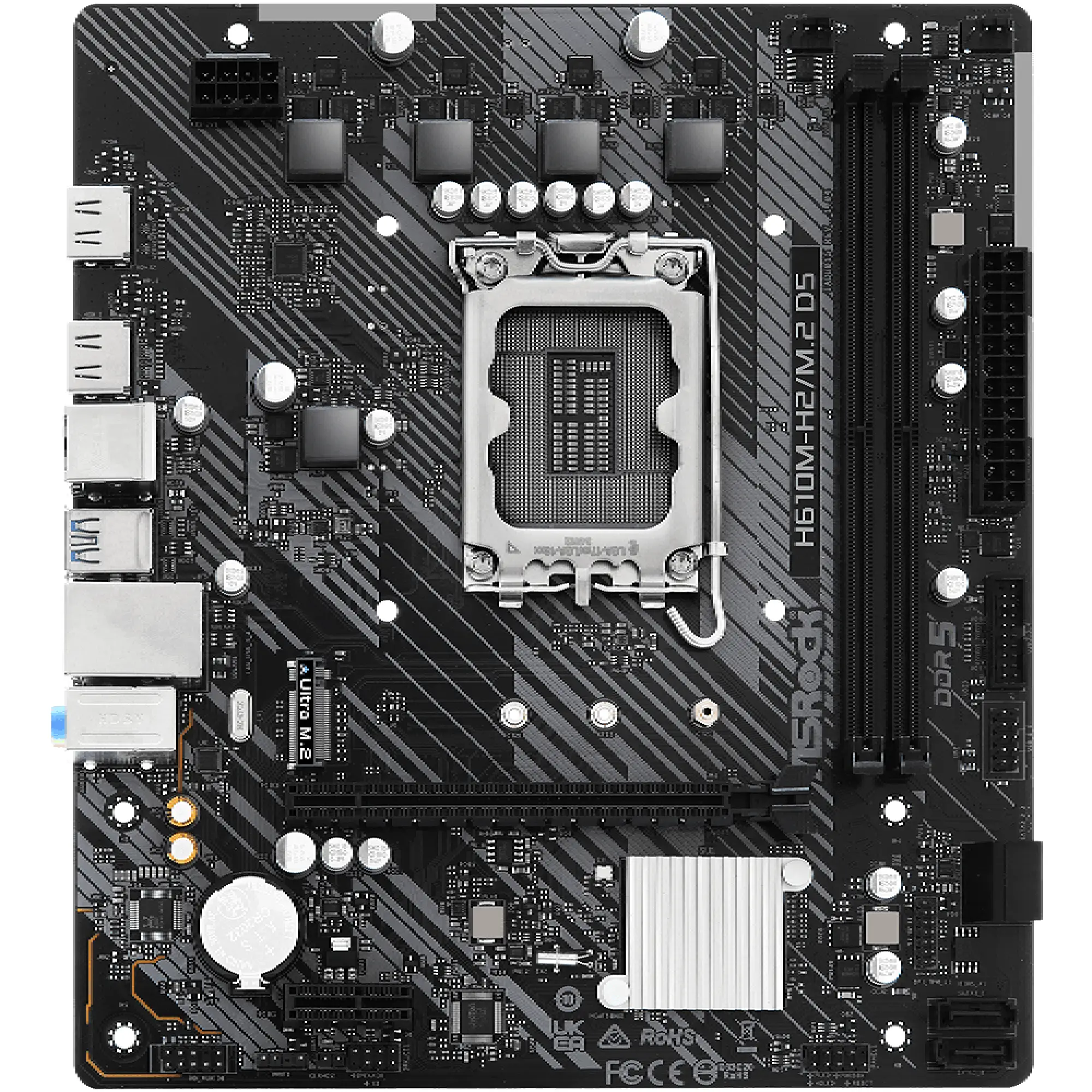 Купить Материнская плата ASRock H610M-H2/M.2+ D5 - фото 1