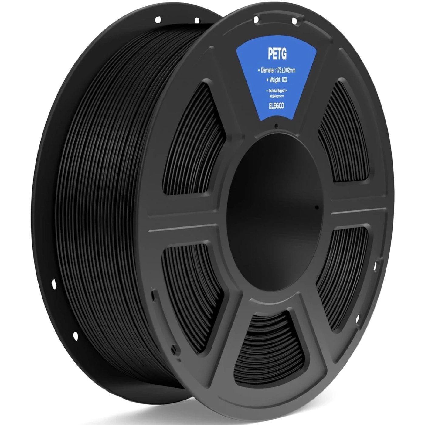 Купить PETG Filament (пластик) для 3D принтера ELEGOO 1кг, 1.75мм, черный (50.203.0385) - фото 1
