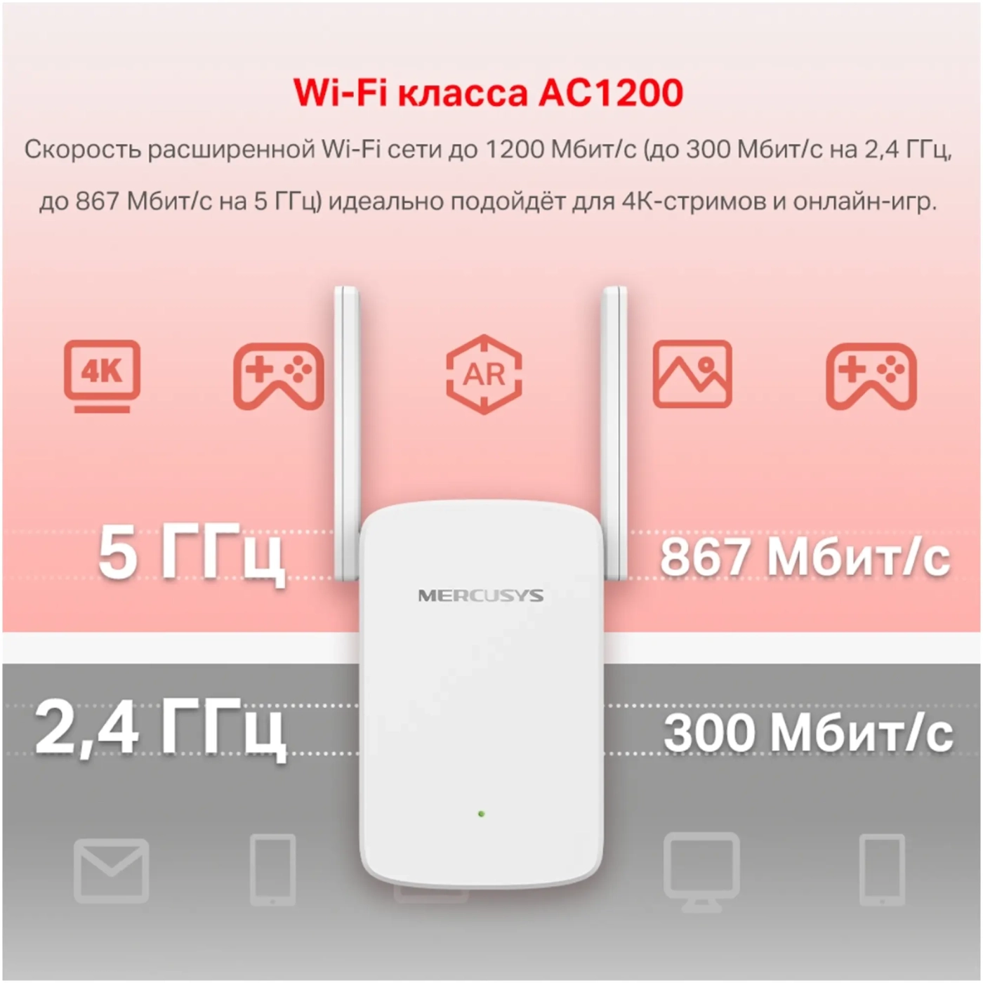 Купить Усилитель Wi-Fi Mercusys ME30 - фото 4