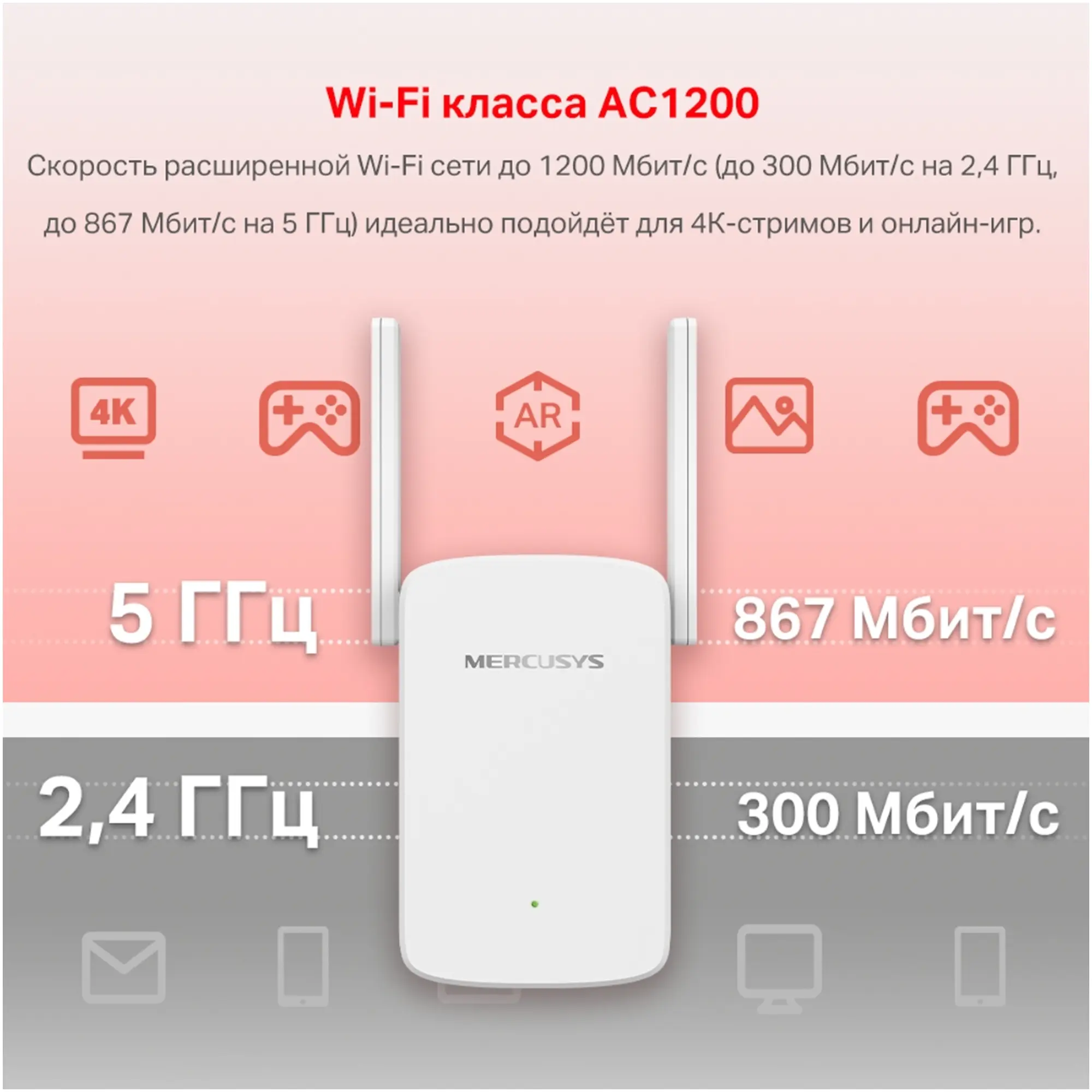 Купить Усилитель Wi-Fi Mercusys ME30 - фото 4