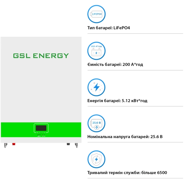 Купить Система хранения энергии Solarverse SV3024A-1GS5.12K-LFP 3kW 5.12kWh 1BAT LiFePO4 6500 циклов - фото 5