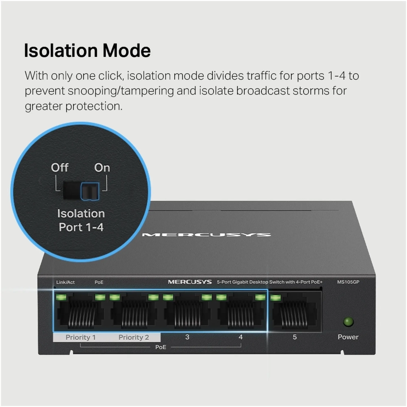 Купити Комутатор Mercusys MS105GP - фото 7