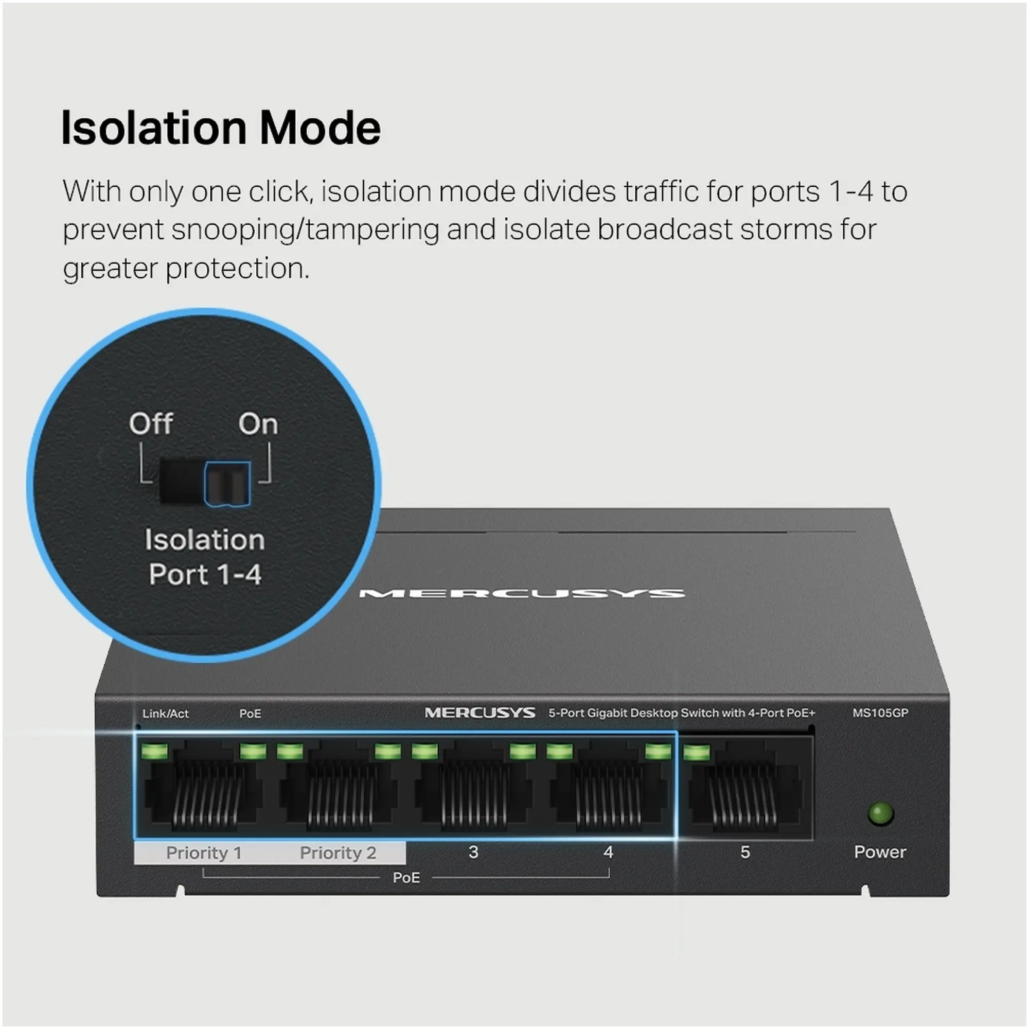 Купити Комутатор Mercusys MS105GP - фото 7