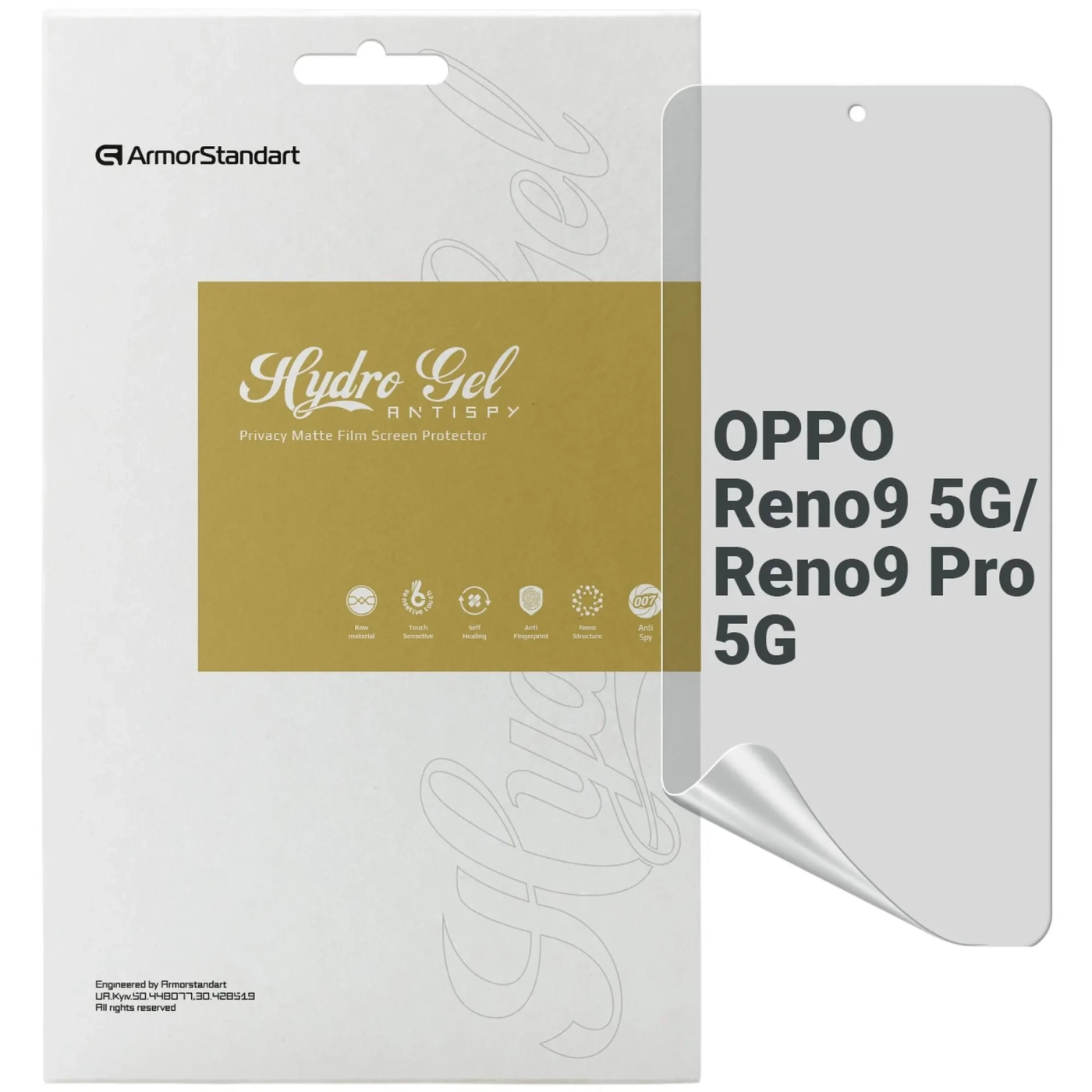 Купити Гідрогелева плівка ArmorStandart Anti-spy для OPPO Reno9 5G / Reno9 Pro 5G (ARM66060) - фото 1