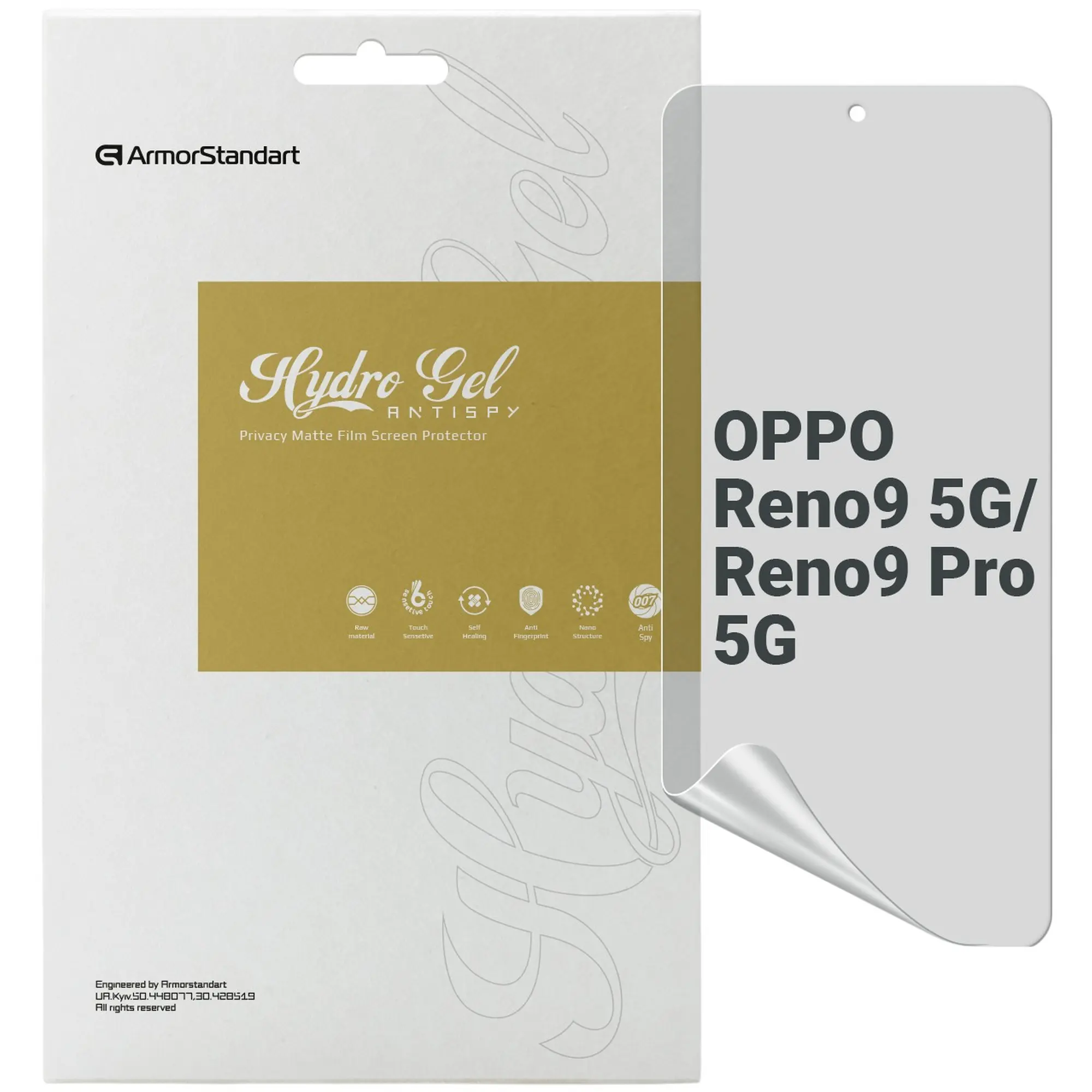 Купити Гідрогелева плівка ArmorStandart Anti-spy для OPPO Reno9 5G / Reno9 Pro 5G (ARM66060) - фото 1