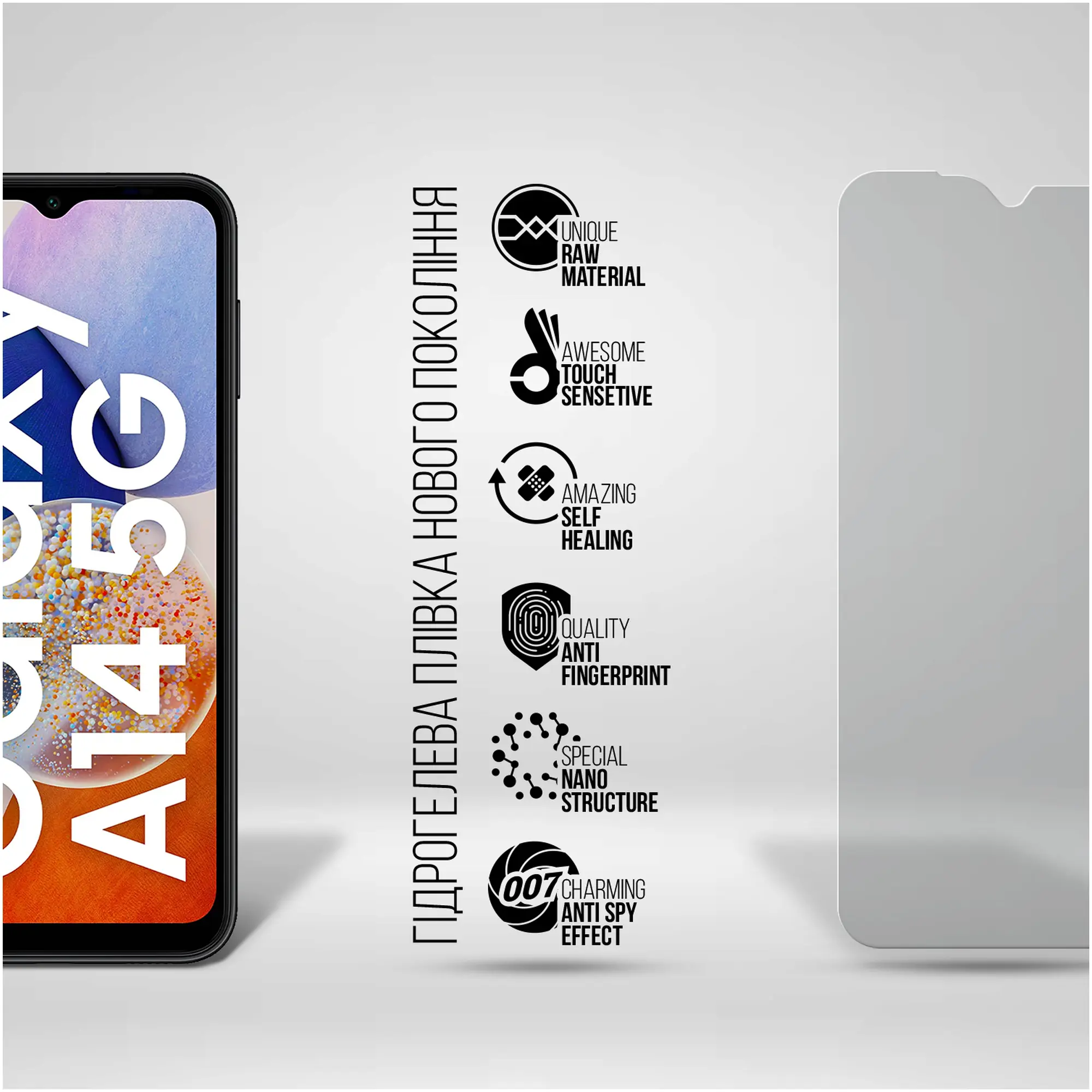 Купить Гидрогелевая пленка ArmorStandart Anti-spy для Samsung A14 4G (A145) / A14 5G (A146) (ARM66238) - фото 2