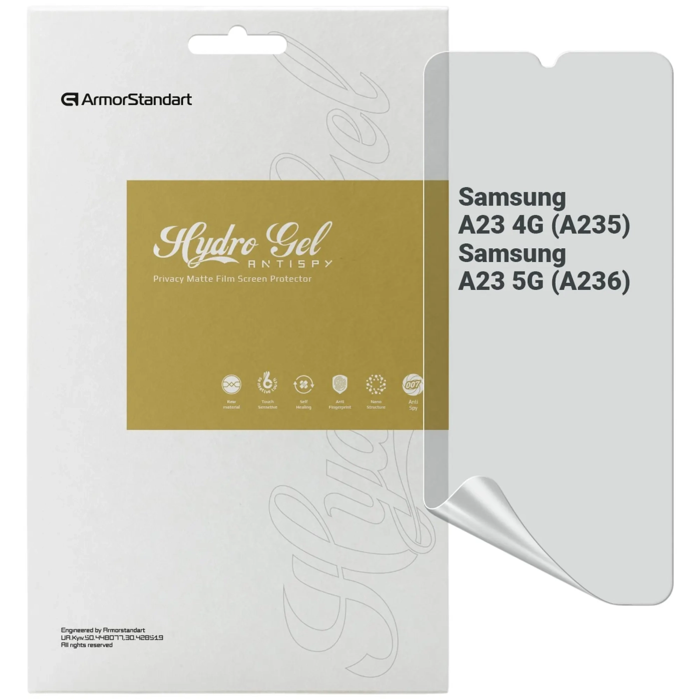 Купить Гидрогелевая пленка ArmorStandart Anti-spy для Samsung A23 4G (A235) / A23 5G (A236) (ARM69749) - фото 1