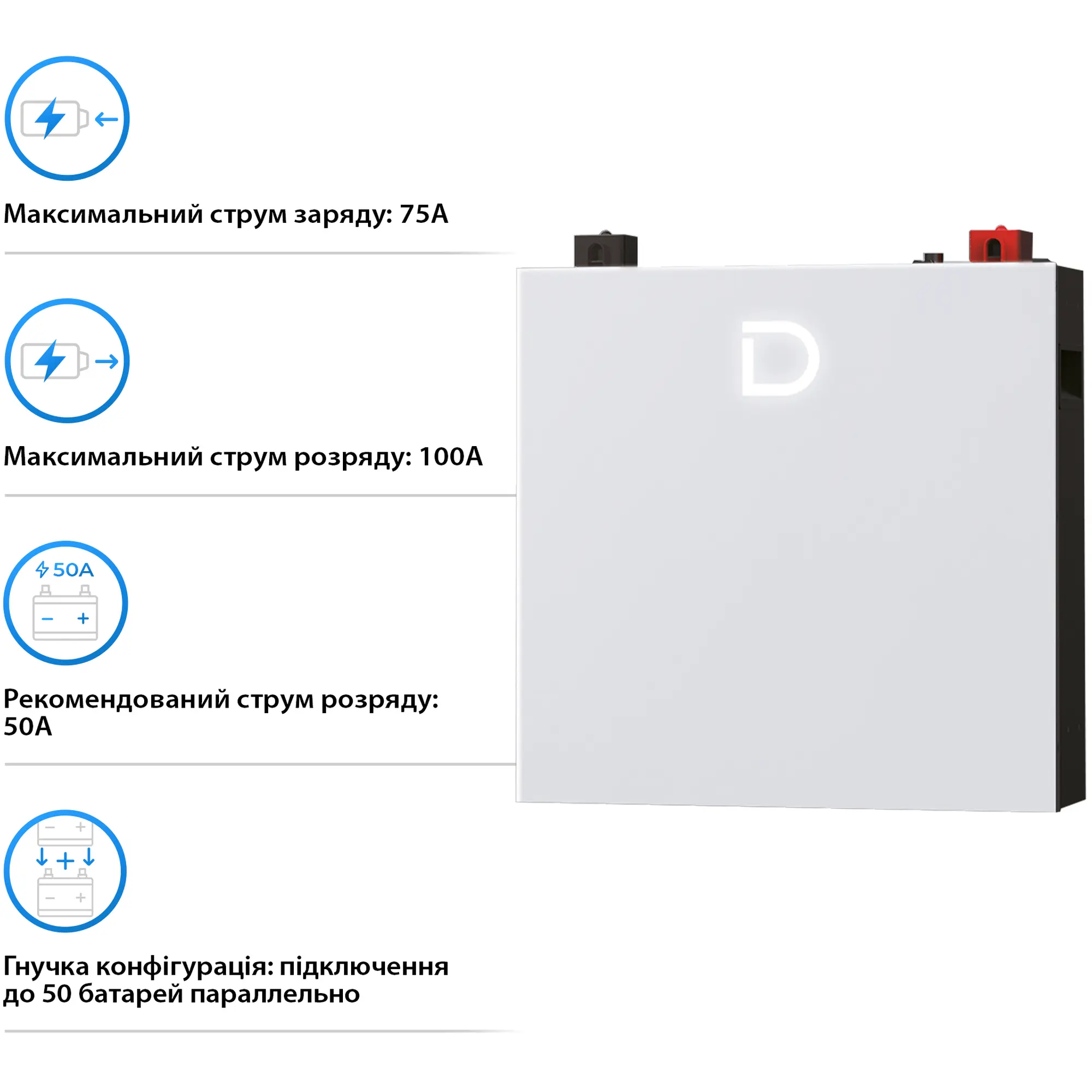 Купить Аккумуляторная батарея Dyness DL5.0 Pro 51.2V 100Ah 5.12kWh LiFePo4 (DL5.0C Pro) - фото 4