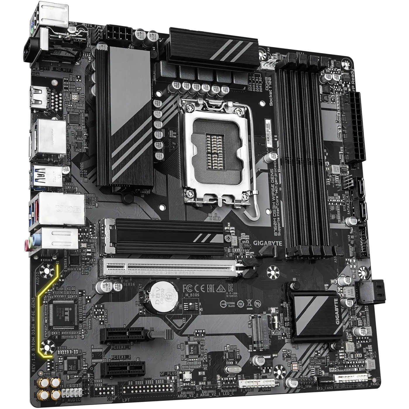 Купить Материнская плата GIGABYTE B760M DS3H WIFI6E GEN5 - фото 1