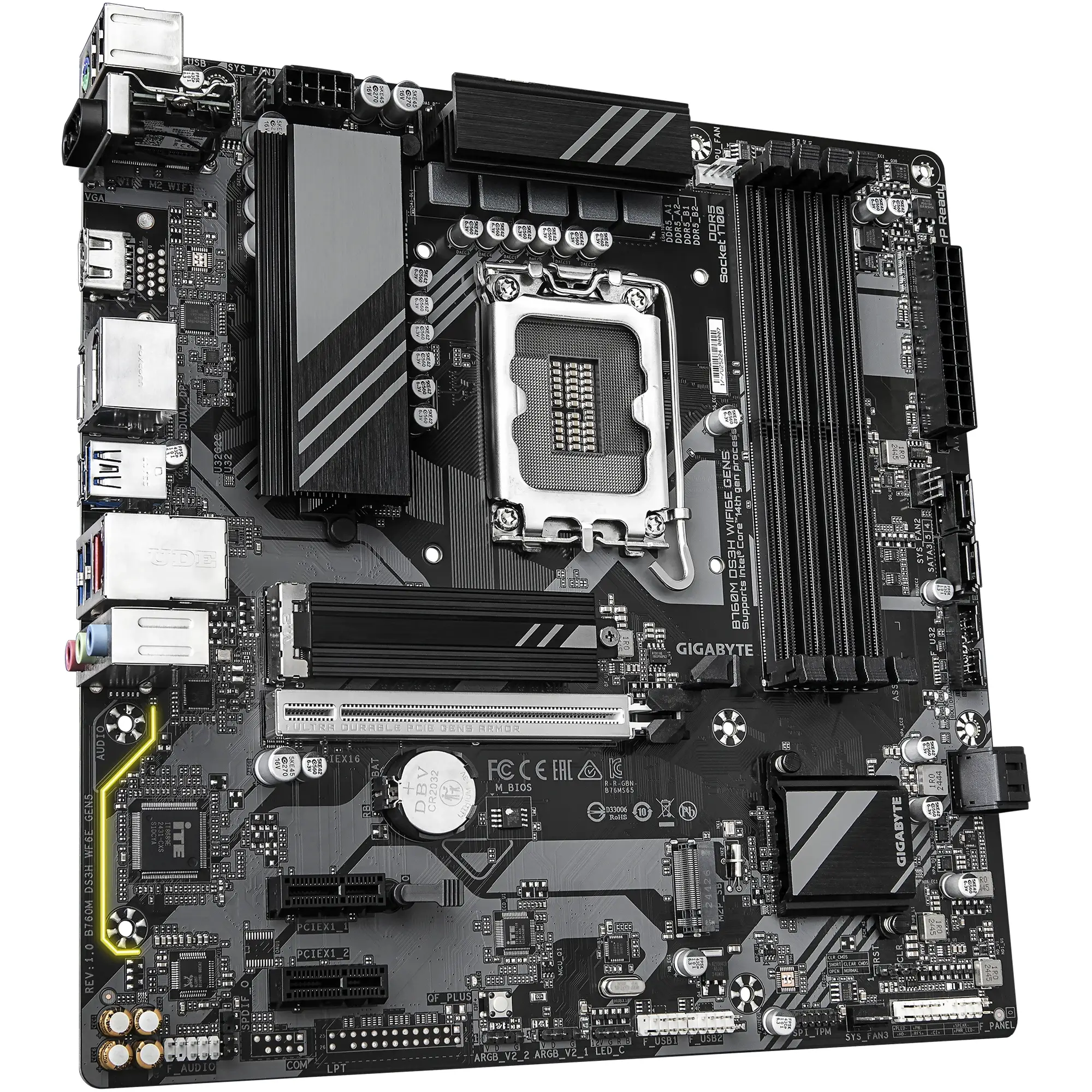 Купить Материнская плата GIGABYTE B760M DS3H WIFI6E GEN5 - фото 1