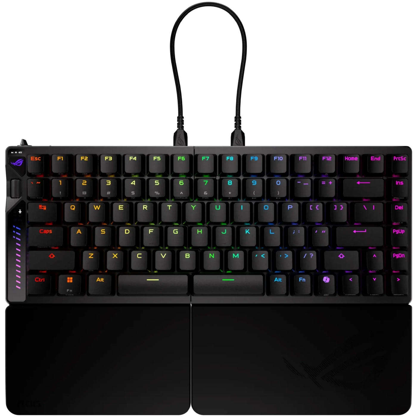 Купити Клавіатура ASUS ROG Falcata Split Magnetic Switch EN RGB Black (90MP043H-BKUA20) - фото 2