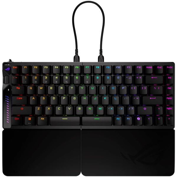 Купити Клавіатура ASUS ROG Falcata Split Magnetic Switch EN RGB Black (90MP043H-BKUA20) - фото 2