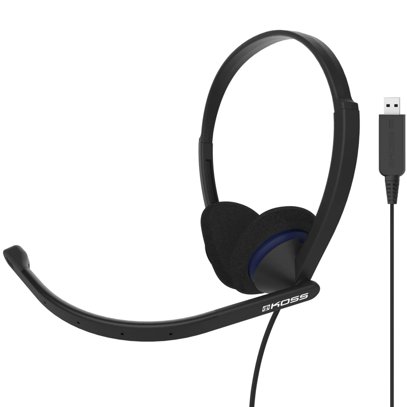 Купити Гарнітура Koss On-Ear CS200 USB Uni Mic (194390.101) Black - фото 1