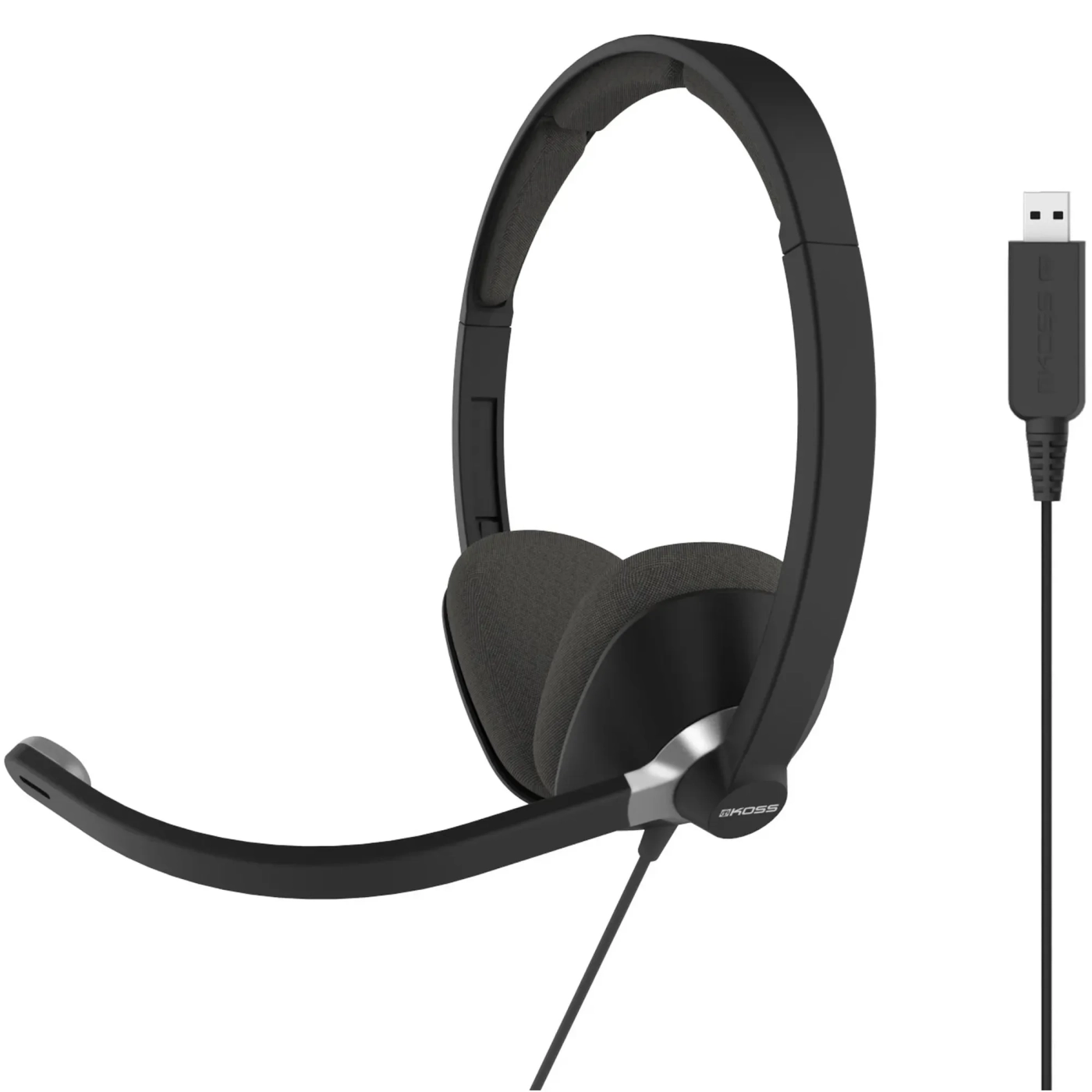 Купити Гарнітура Koss On-Ear CS300 USB Uni Mic (194283.101) Black - фото 1