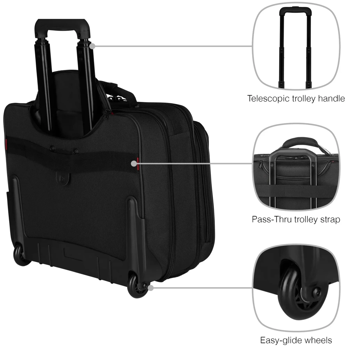 Купити Кейс-пілот для ноутбука 15.6" Wenger Granada, чорний (600659) - фото 9