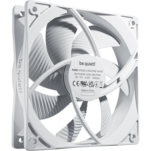 Купити Вентилятор be quiet! PURE WINGS 3 120mm PWM Reverse White 3-Pack (BL136) - фото 2