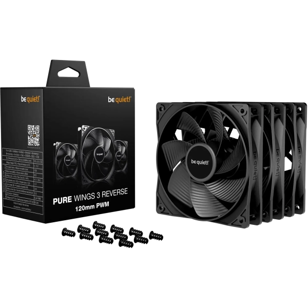 Купити Вентилятор be quiet! PURE WINGS 3 120mm PWM Reverse 3-Pack (BL137) - фото 3