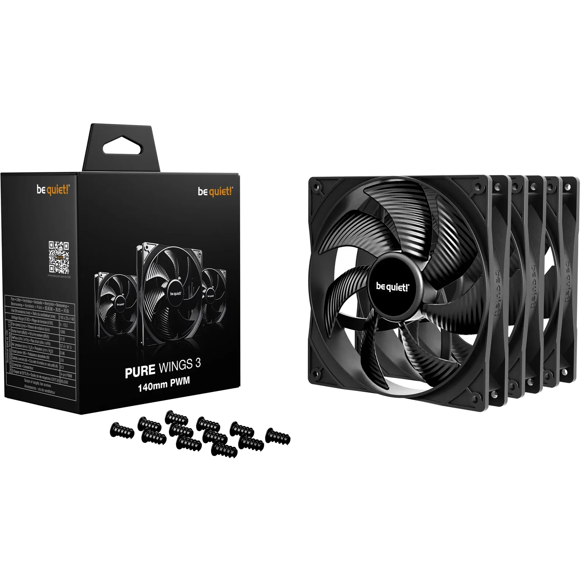 Купити Вентилятор be quiet! PURE WINGS 3 140mm PWM 3-Pack (BL139) - фото 3