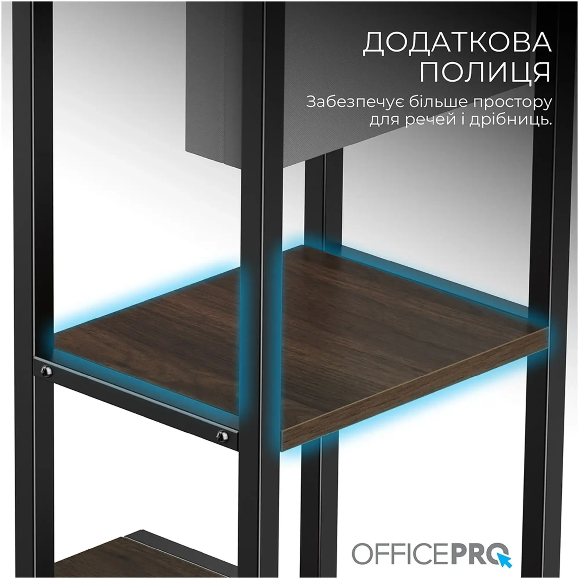 Купити Приставний столик Officepro SD175DW Dark Wood Black - фото 7