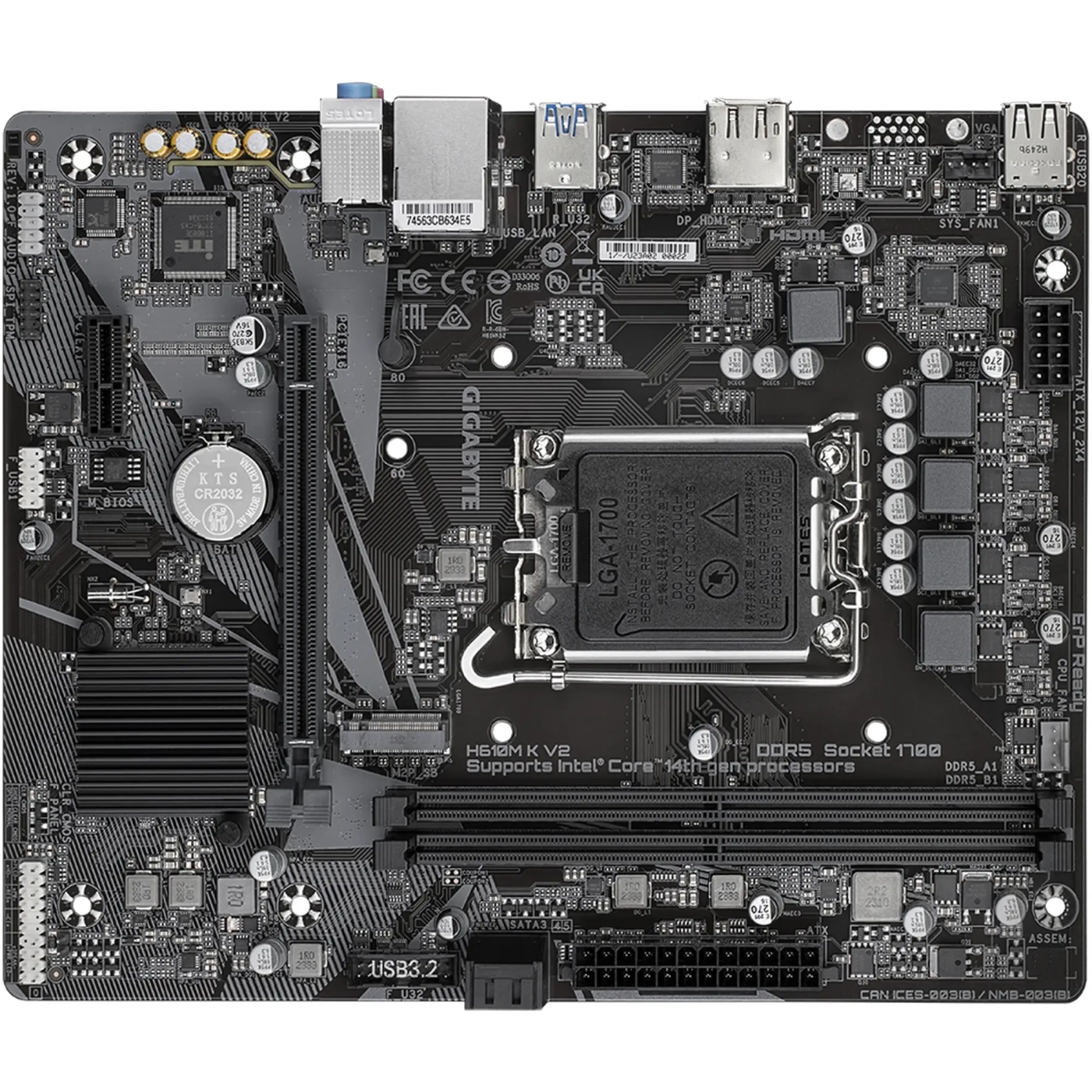 Купить Материнcкая плата GIGABYTE H610M K V2 - фото 3