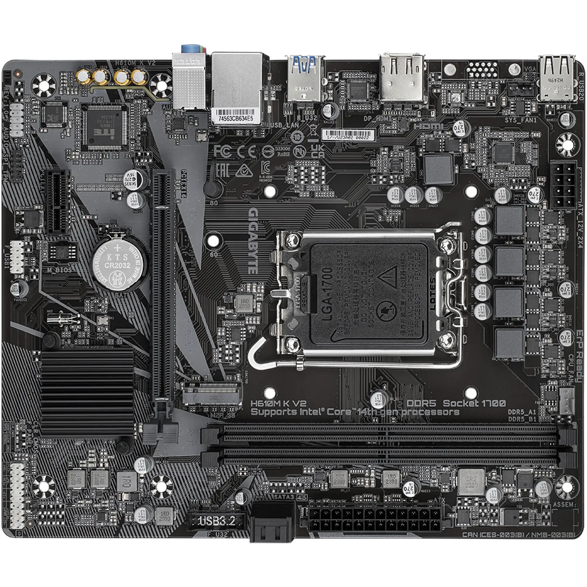 Купить Материнcкая плата GIGABYTE H610M K V2 - фото 3