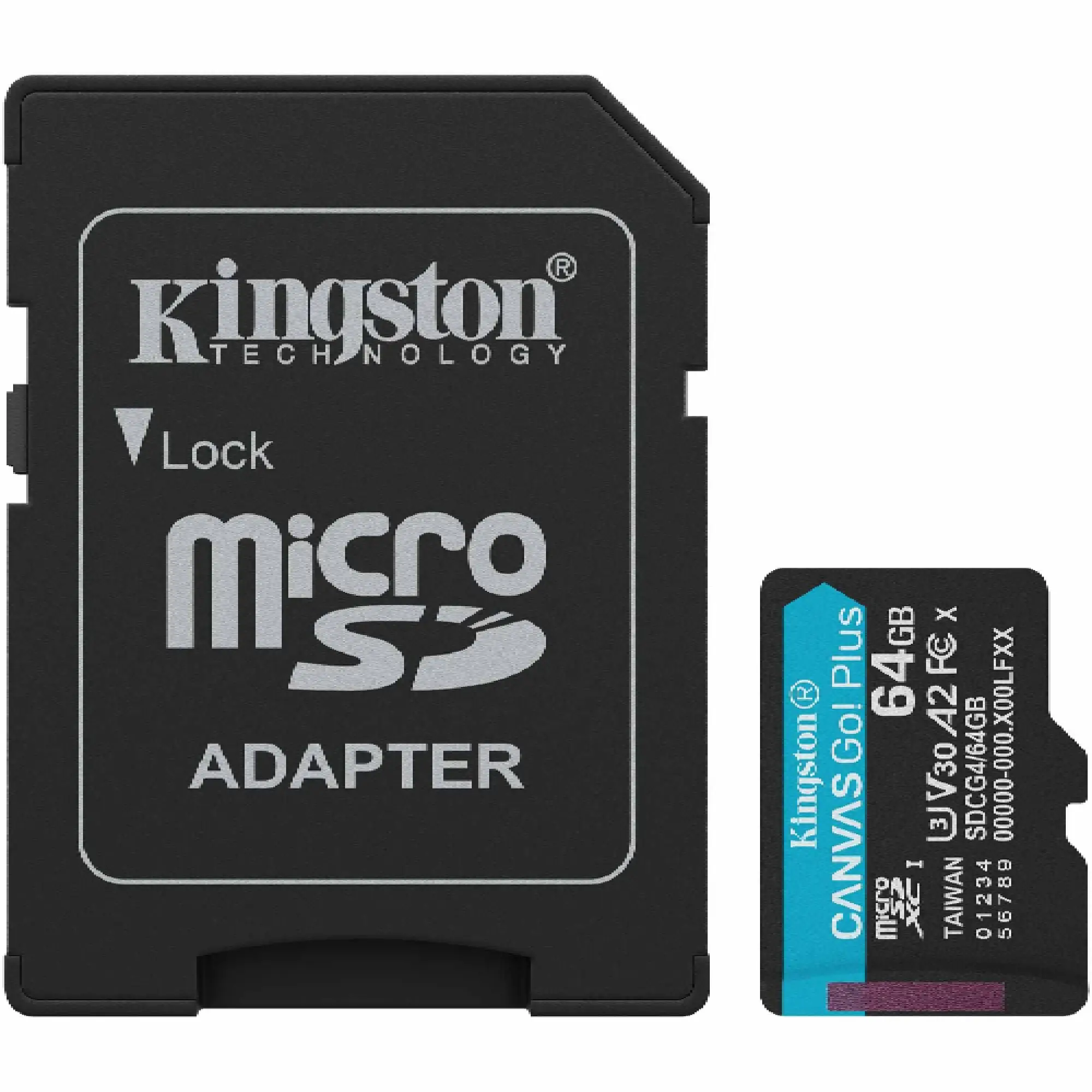 Купити Карта пам'яті Kingston microSDXC 64GB Canvas Go! Plus G4 Class 10 UHS-I U3 V30 A2 (SDCG4/64GBSP) - фото 1