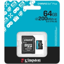 Купити Карта пам'яті Kingston microSDXC 64GB Canvas Go! Plus G4 Class 10 UHS-I U3 V30 A2 (SDCG4/64GBSP) - фото 3