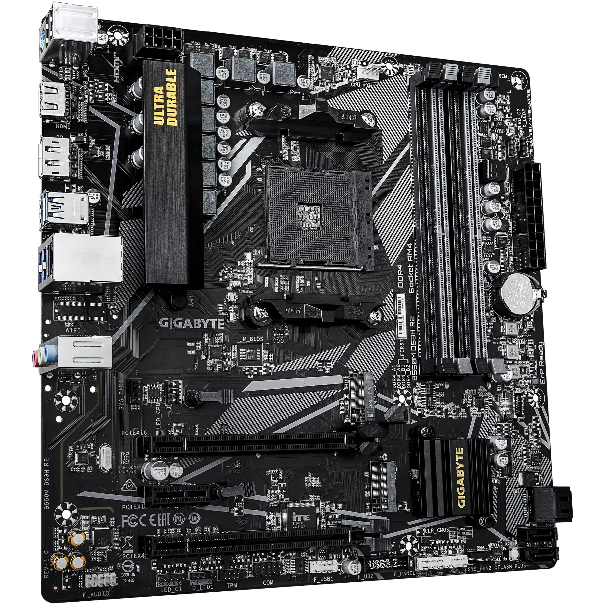 Купить Материнская плата GIGABYTE B550M DS3H R2 - фото 1