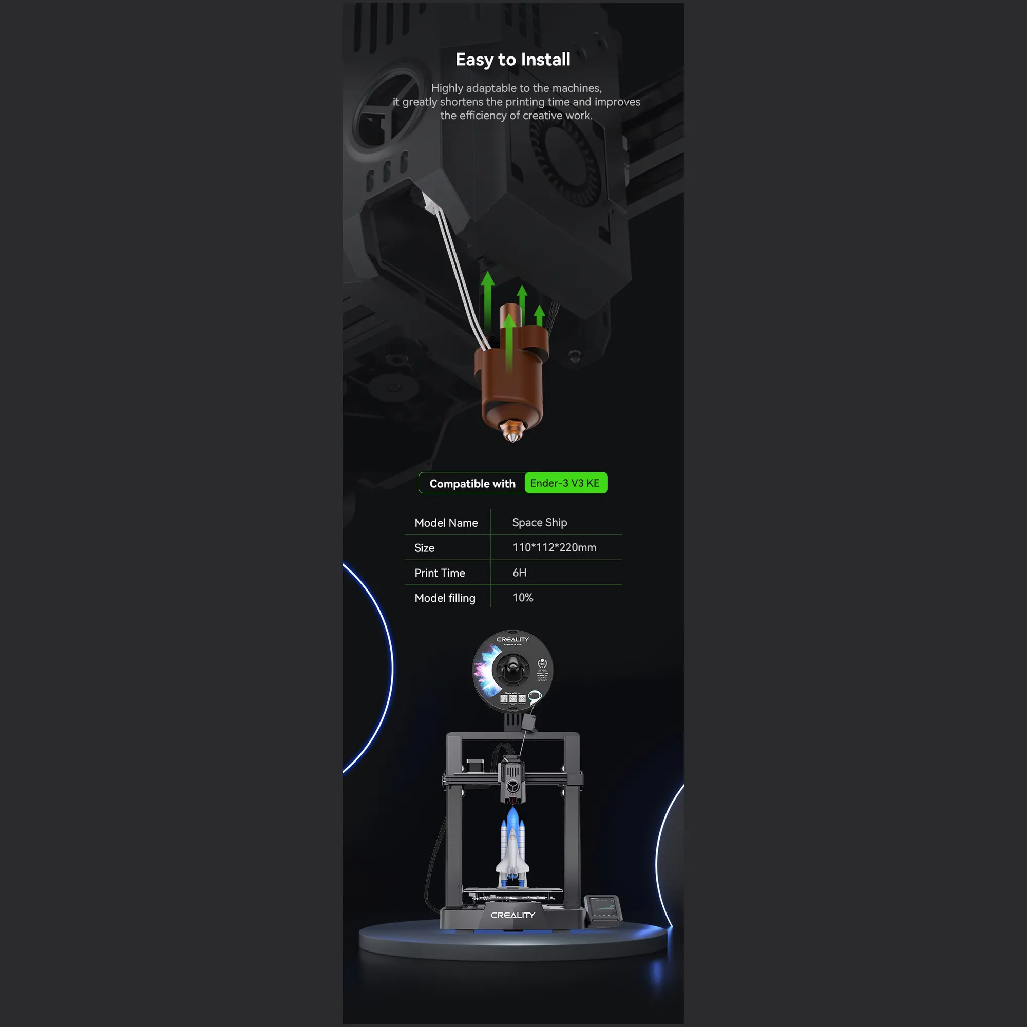 Купить Керамический нагревательный блок для Creality Ender-3 V3 KE (4001030137) - фото 5