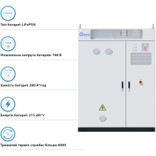Купити Система збереження енергії DEYE MS-GS215 100kW 768V 280Ah 215kWh LiFePO4 IP54, 200kW MPPT, Fire Extinguisher, Air conditioner (MS-GS215-2H3) - фото 3