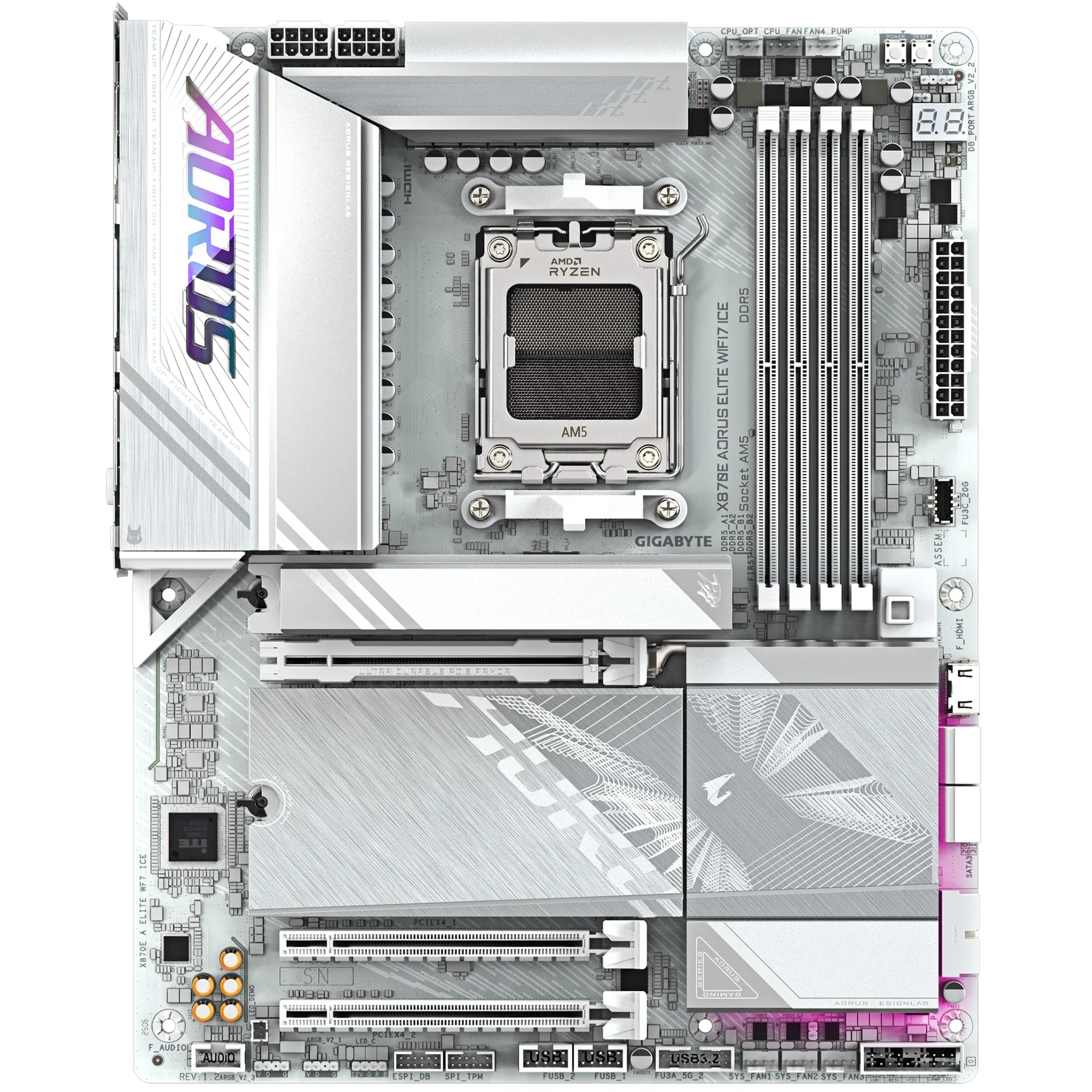 Купить Материнская плата GIGABYTE X870E AORUS ELITE WIFI 7 ICE - фото 1