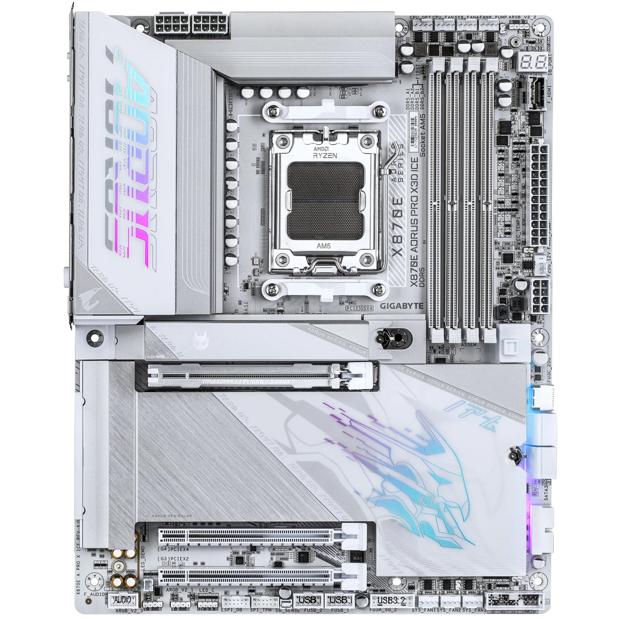 Купить Материнская плата GIGABYTE X870E AORUS PRO X3D ICE - фото 1