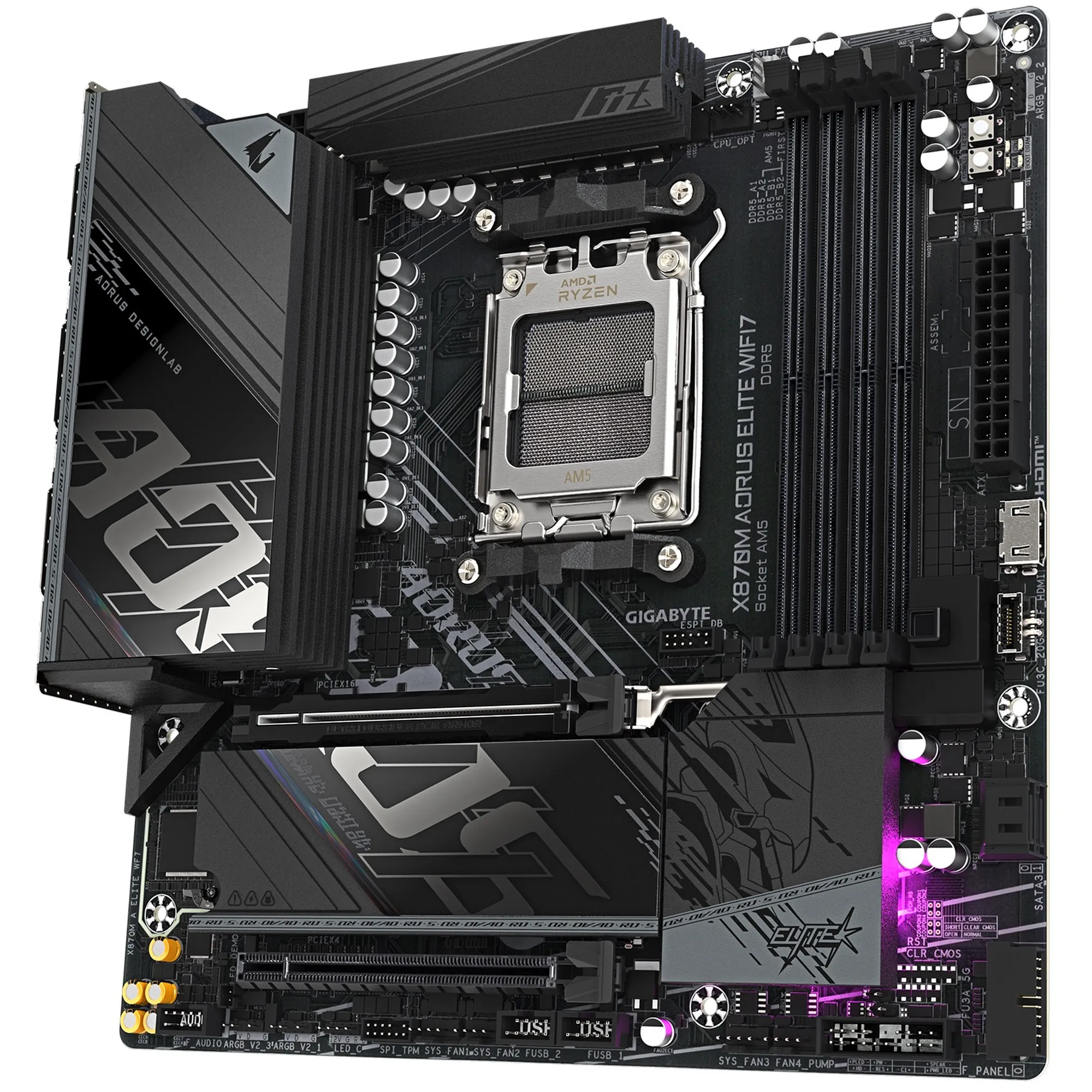 Купити Материнська плата GIGABYTE X870M AORUS ELITE WIFI 7 - фото 2