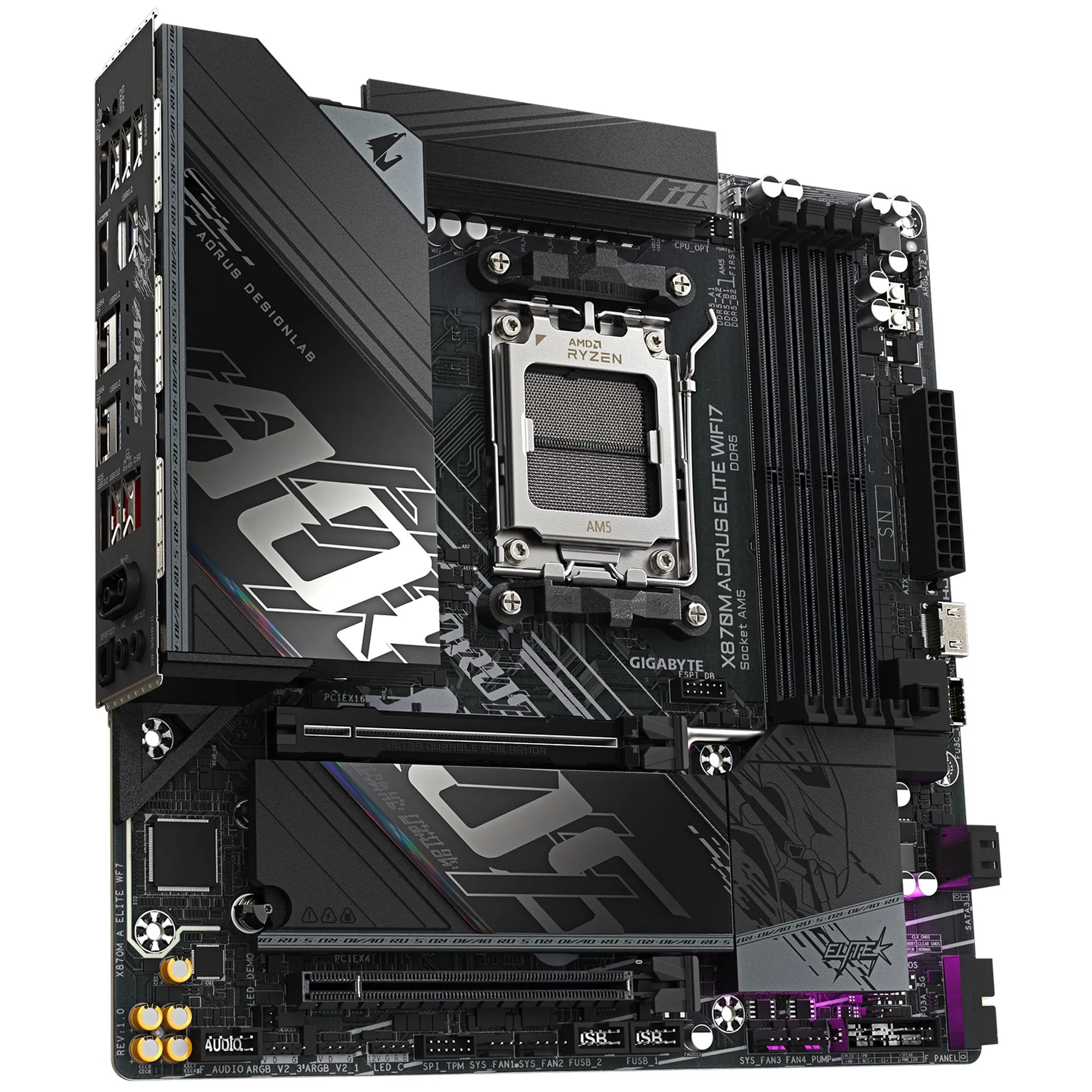 Купити Материнська плата GIGABYTE X870M AORUS ELITE WIFI 7 - фото 3