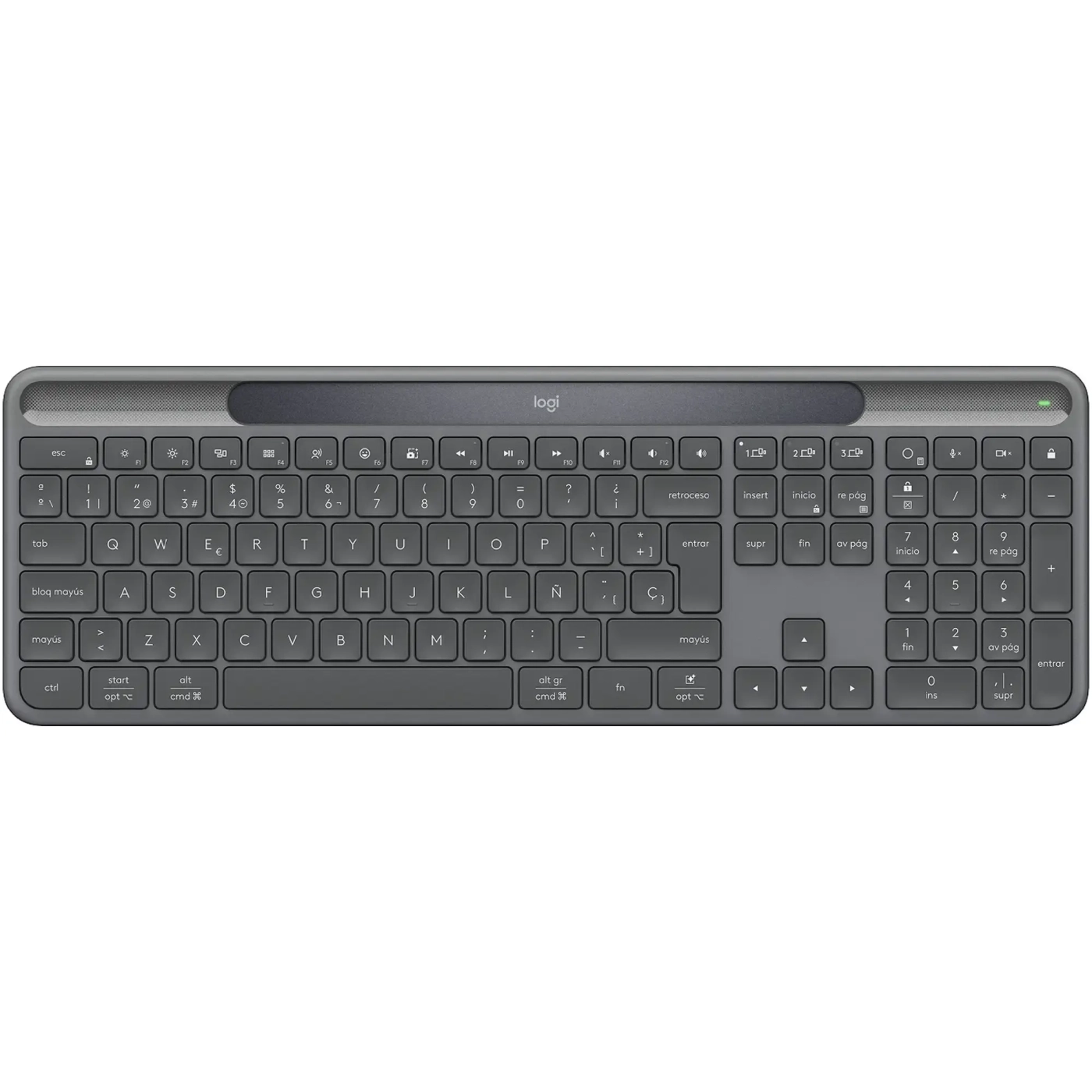 Купить Клавиатура Logitech Slim Solar+ for Business Wireless/Bluetooth Graphite (920-013779) - фото 1