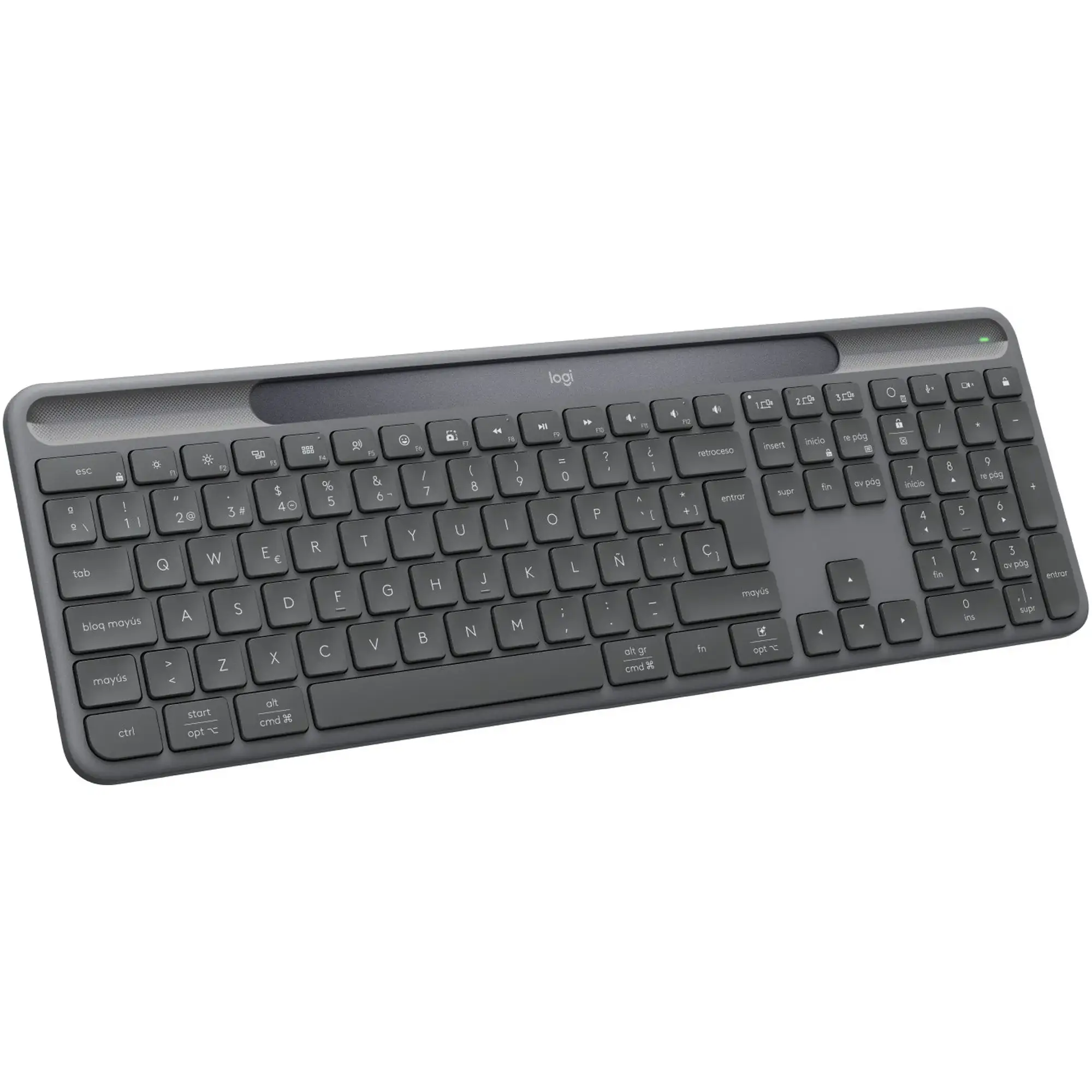 Купить Клавиатура Logitech Slim Solar+ for Business Wireless/Bluetooth Graphite (920-013779) - фото 2
