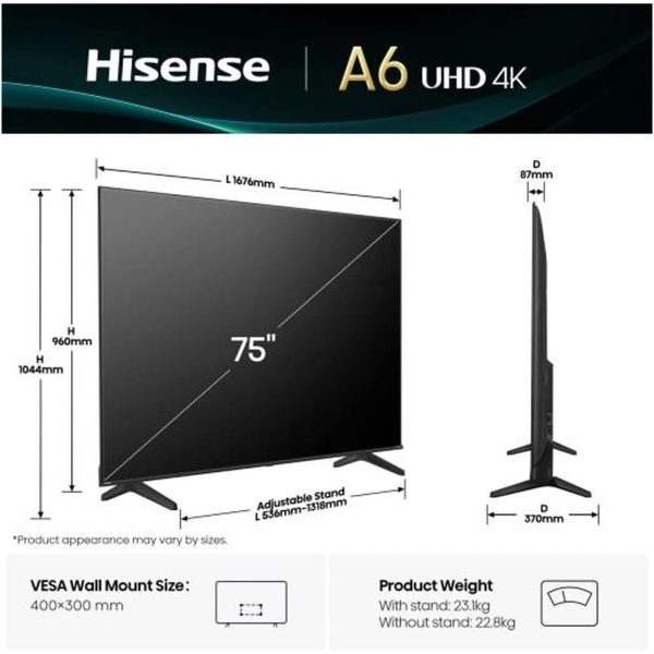 Купить Телевизор Hisense 75A6Q - фото 3